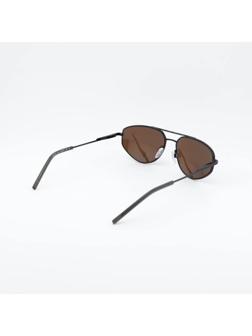 DKNY DK117S 001 Sunglasses Black Square Frame, Brown Lenses